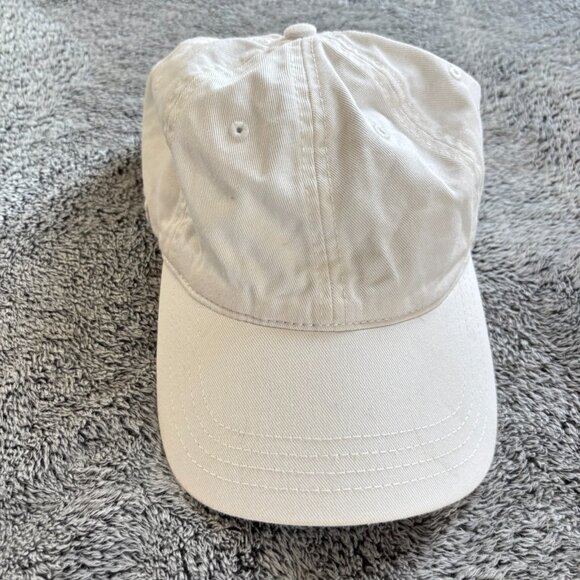 Lacoste Baseball Hat White White Y2K Preppy Embroidered Logo Nautical 19027 - Picture 1 of 16